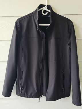 Swiss Tech Men's Black Softshell Performance Jacket Size M (38-40) Full Zip